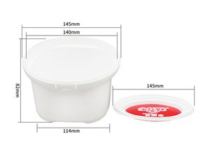 Seau IML avec couvercle 700ml, couleur blanche, CX038