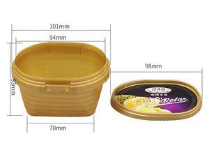 Boîte IML avec couvercle 70ml, récipient pour crème glacée, CX005