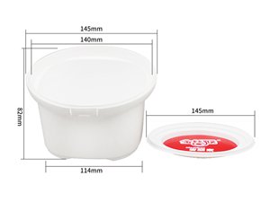 Contenant IML avec couvercle 700ml, Contenant rond, CX038