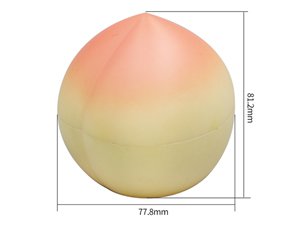 Contenant IML avec couvercle 60ml, Récipient en forme de pêche CX088