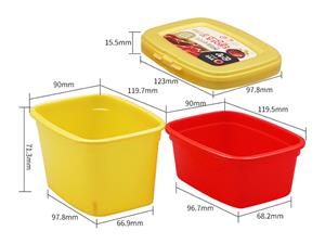 Pot à sauce avec couvercle IML 380ml, Boîte à sauce avec couvercle, CX107A