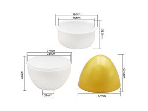 Boite plastique ovale IML avec coupelle intérieure, Contenant plastique ovale, CX126