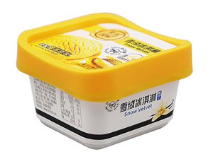 Contenant IML avec couvercle et cuillère en plastique 100ml, Récipient pour crème glacée, CX044