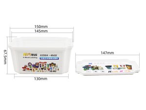 Contenant IML en plastique 500ml, récipient carré, CX048