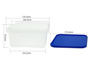 Contenant en plastique IML avec couvercle 2500ml , CX076