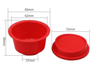 Gobelet à portion IML avec couvercle 80ml,Couleur Rouge, CX010