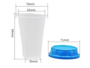 Gobelet à portion IML avec couvercle 180ml, CX057