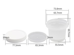 Gobelet à portion IML avec couvercle 100ml, CX074A