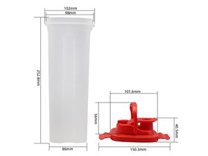 Gobelet à portion IML avec couvercle 1500ml, CX031A