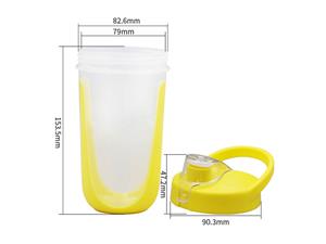 Gobelet avec couvercle IML 500ml, Mug bicolore avec couvercle plastique, CX110