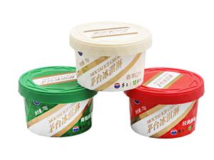 Pot de crème glacée IML 100ml avec cuillère et couvercle, CX132