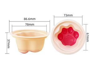Barquette plastique IML 100ml, Pot plastique à gelée, pattes de chat, CX136