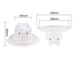 Coupe à dessert plastique IML 50ml, Pot plastique à gelée, forme de lapin, CX137