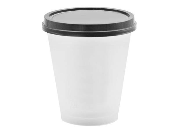 Tasse avec couvercle IML, étiquetée avec des caractères chinois