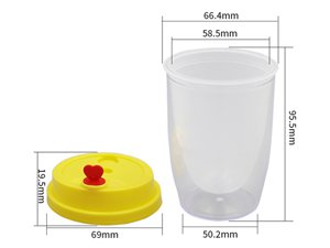 Gobelet à boire IML avec couvercle 150ml, CX028