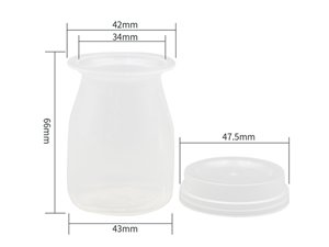 Boîtes IML en plastique avec couvercle 90ml, CX006A