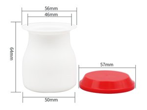 Boîtes IML en plastique avec couvercle 120ml, CX006C