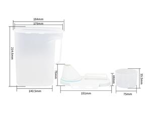 Bouteille en plastique avec tasse IML 2200ml, Bouteille d'eau avec bec verseur, CX108A